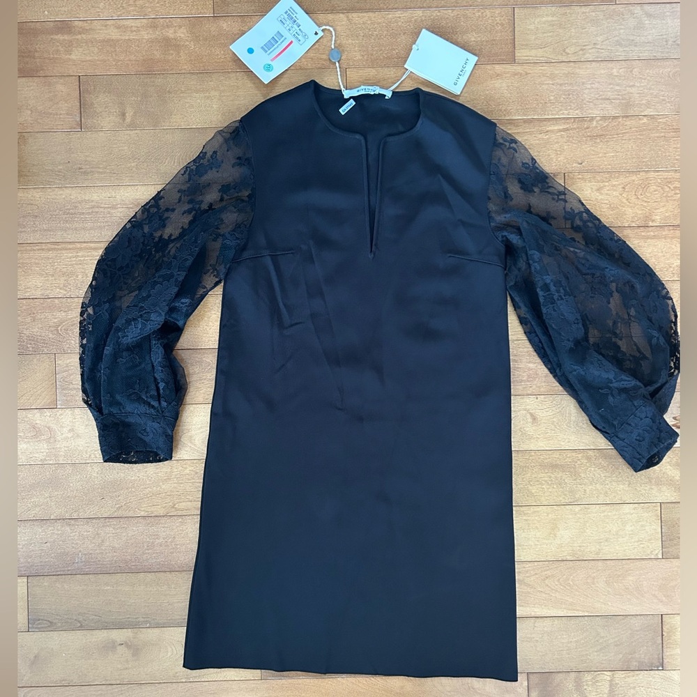 Givenchy XS & L Lace Sleeve Short Dress